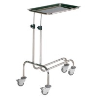Auxiliary table for instruments made of Mayo stainless steel with manual elevation (two models available)